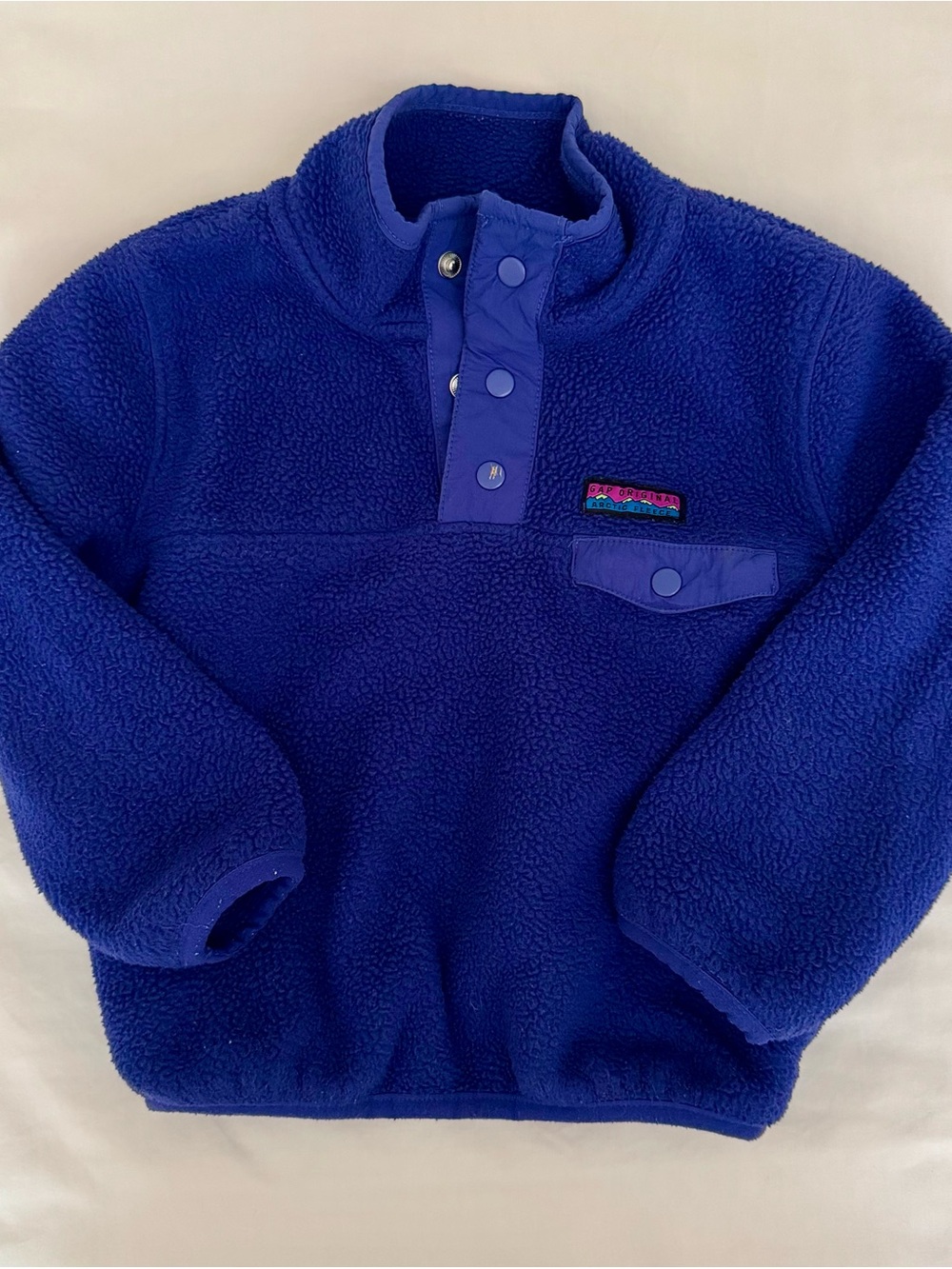 GAP Toddler Royal Blue Fleece Snap Pullover